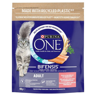 Purina One Adult Cat Salmon and Wholegrain 800g x 4 Purina One