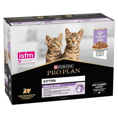 Pro Plan Kitten 1-12m Healthy Start with Turkey in Gravy Pouches 85g x 10 x 4 Pro Plan