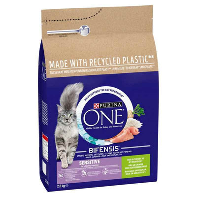 Purina One Adult Sensitive Cat Turkey 2.8kg Purina One