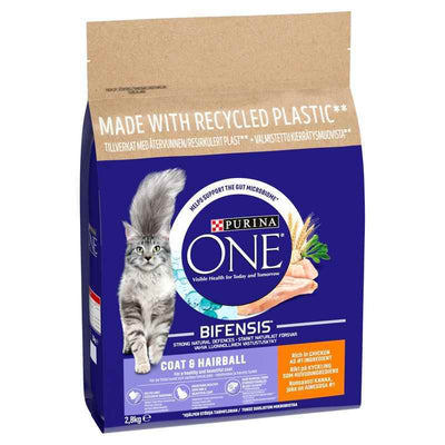Purina One Adult Cat Coat and Hairball Chicken 2.8kg Purina One