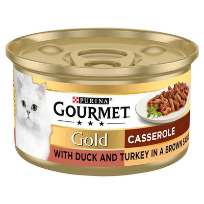 Gourmet Gold Casserole with Duck & Turkey in Brown Sauce Tins 85g x 12 Gourmet