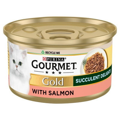 Gourmet Gold Succulent Delights with Salmon 85g x 12 Gourmet