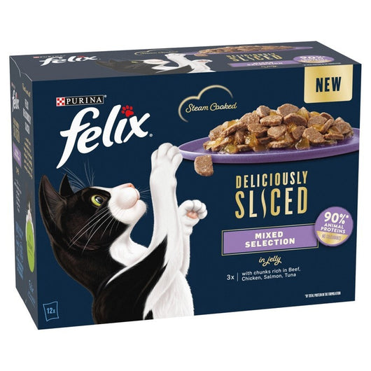 Felix Deliciously Sliced Mixed Selection in Jelly 80g x 12 x 4 Felix