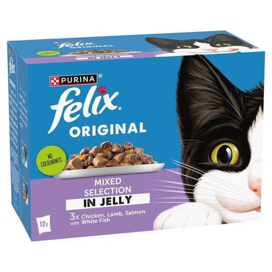 Felix Adult Original Mixed Selection in Jelly Pouches 85g x 12 x 4 Felix