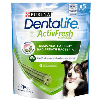 DentaLife ActivFresh Medium 115g (5 Sticks) x 6 DentaLife