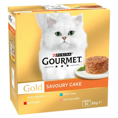 Gourmet Gold Savoury Cake Meat & Fish 85g x 8 x 6 Gourmet