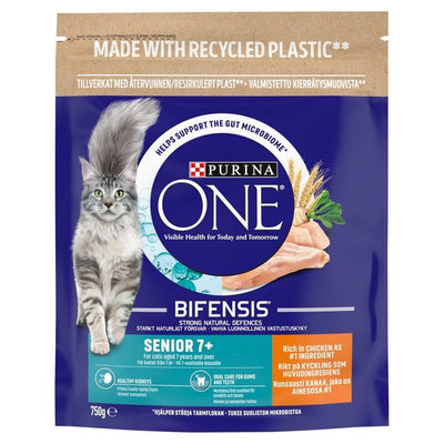 Purina One Senior 7+ Cat Chicken 750g x 4 Purina One