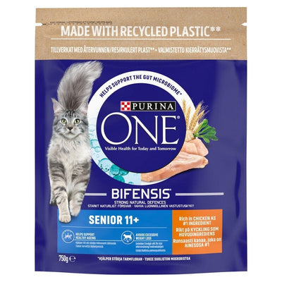 Purina One Senior 11+ Cat Chicken 750g x 4 Purina One