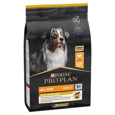 Pro Plan Adult All Sizes Light / Sterilised with Chicken 3kg Pro Plan