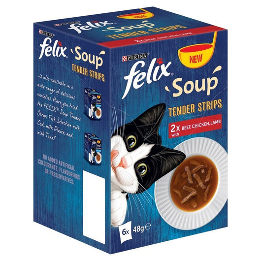 Felix Soup Tender Strips Farm Selection 48g x 6 x 8 Felix