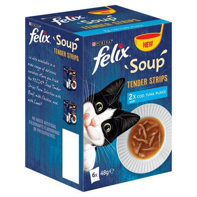 Felix Soup Tender Strips Fish Selection 48g x 6 x 8 Felix