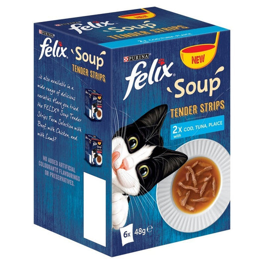 Felix Soup Tender Strips Fish Selection 48g x 6 x 8 Felix
