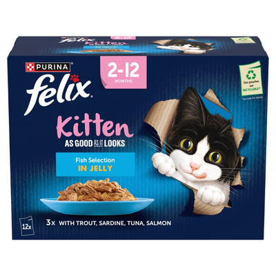 Felix Kitten AGAIL Fish Pouches 85g x 12 x 4 Felix
