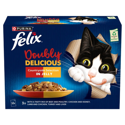 Felix Adult AGAIL Pouches Doubly Delicious Meat 85g x 12 x 4 Felix