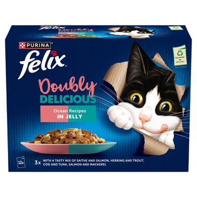 Felix Adult AGAIL Pouches Doubly Delicious Ocean 85g x 12 x 4 Felix