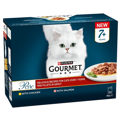 Gourmet Perle Senior 7+ Mini Fillets in Gravy 85g x 12 x 4 Gourmet
