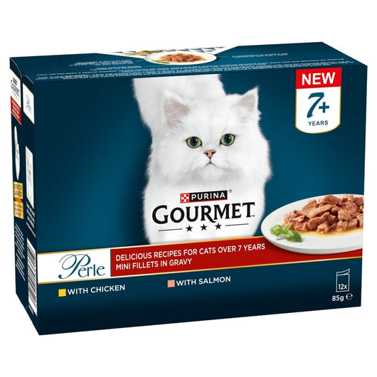 Gourmet Perle Senior 7+ Mini Fillets in Gravy 85g x 12 x 4 Gourmet
