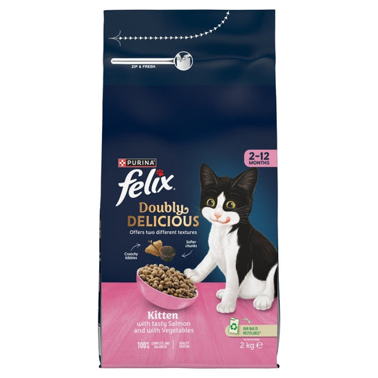 Felix Kitten Doubly Delicious Salmon & Veg 2kg Felix
