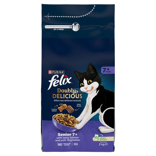 Felix Senior Doubly Delicious Salmon & Veg 2kg Felix