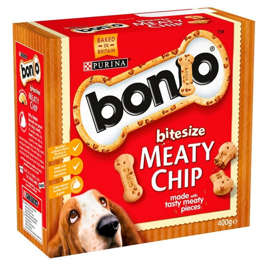Bonio Meaty Chip Bite-Size Biscuits 400g x 5 Bonio