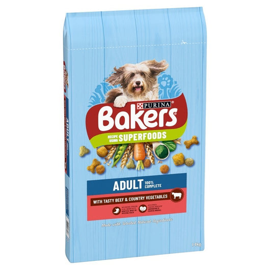 Bakers Adult Complete with Beef & Veg 14kg Bakers