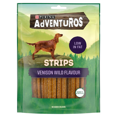Adventuros Wild Venison Strips Dog Treats 6 x 90g Adventuros
