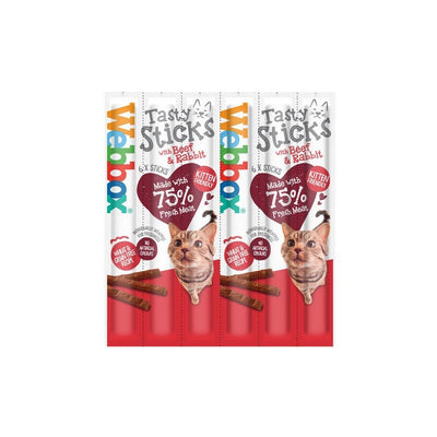 Webbox Tasty Sticks Cat Beef & Rabbit 6 x 12 Webbox