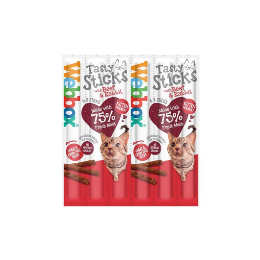 Webbox Tasty Sticks Cat Beef & Rabbit 6 x 12 Webbox