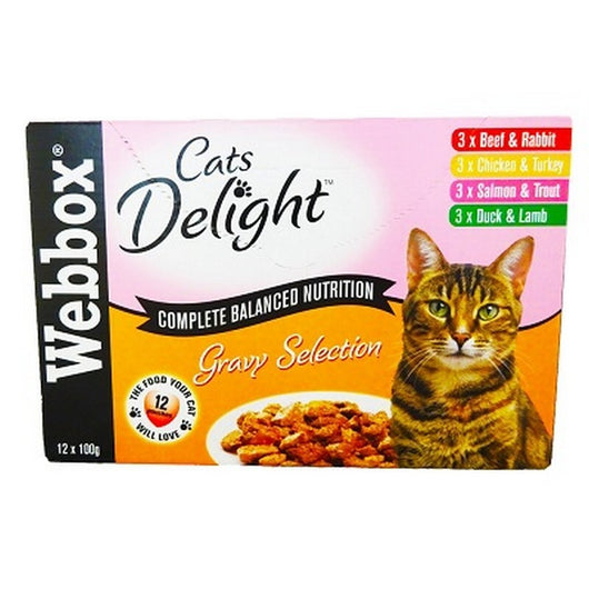 Webbox Cat Delight Gravy Pouch 100g x 12 x 4 Webbox