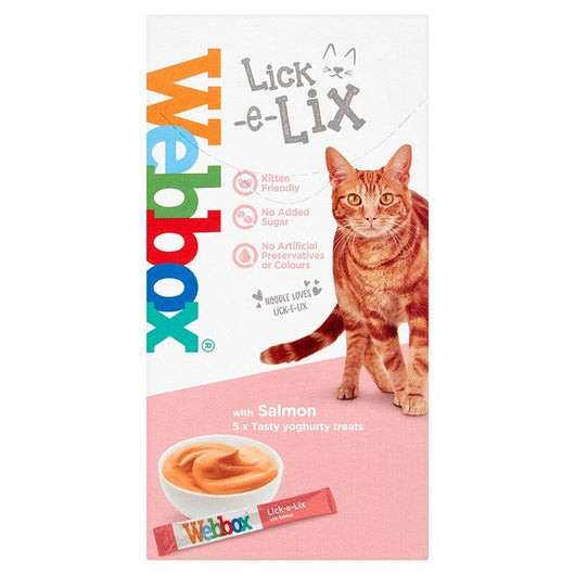 Webbox Lick e Lix Yoghurt Salmon Cat Treat 15g x 5 x 10 Webbox