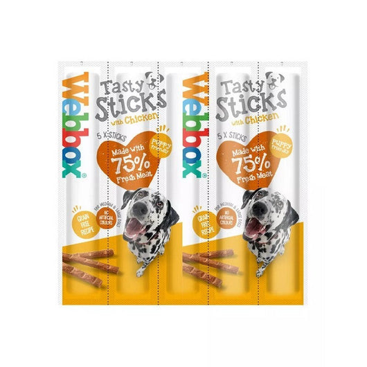 Webbox Tasty Sticks Chicken Large 5 Sticks x 18 Webbox