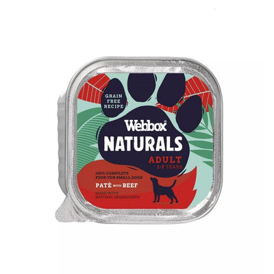 Wbbox Naturals Dog Adult Beef Pate 150g x 11 Webbox Naturals