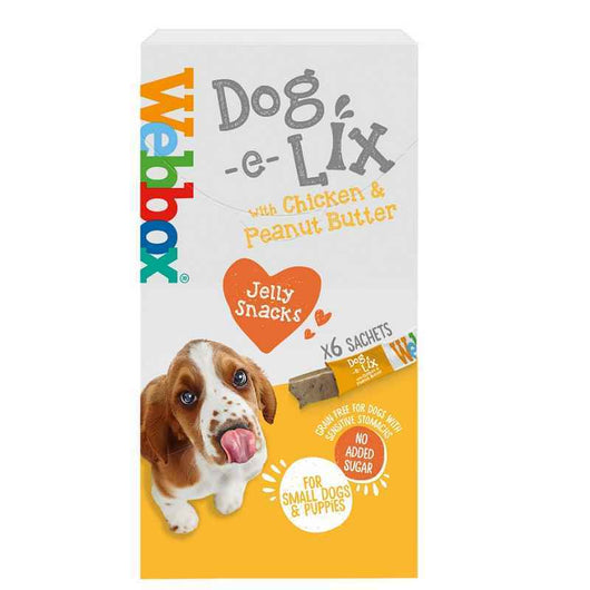 Webbox Dog-e-Lix Jelly Chicken & Peanut Butter Creamy Treat 90g x 11 Webbox