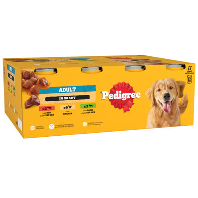 Pedigree Tins Mixed Selection In Gravy 400g x 12 x 2 Pedigree