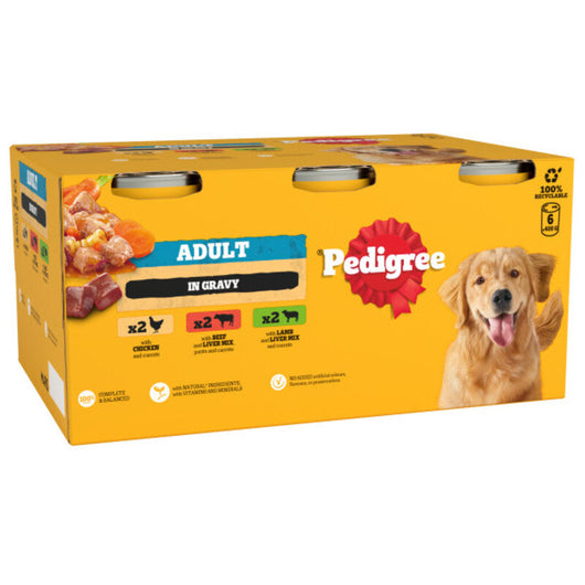 Pedigree Tins Country Casseroles in Gravy 400g x 6 x 4 Pedigree