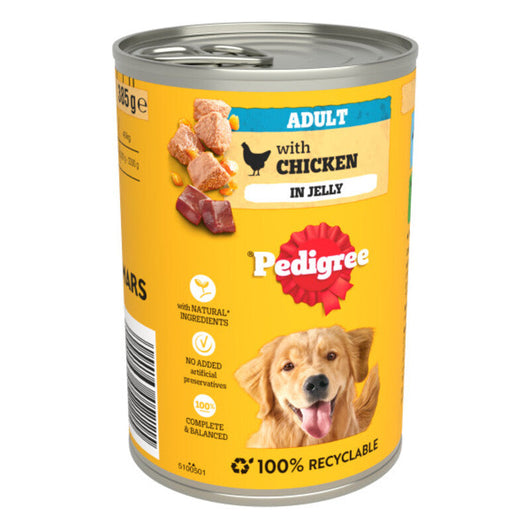 Pedigree Chicken Chunks in Jelly Tins 385g x 12 Pedigree