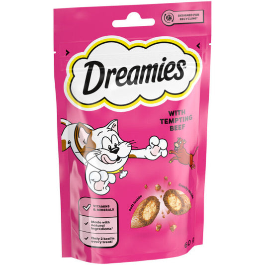 Dreamies Beef Cat Treats 60g x 8 Dreamies
