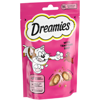 Dreamies Beef Cat Treats 60g x 8 Dreamies
