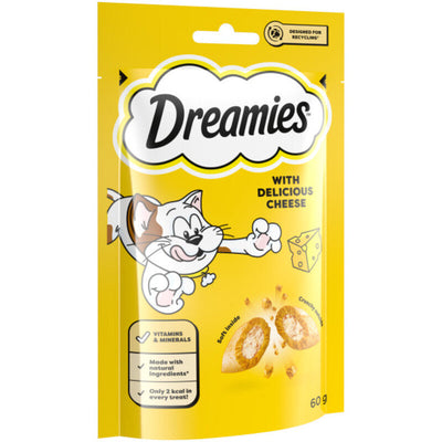 Dreamies Cheese Cat Treats 60g x 8 Dreamies