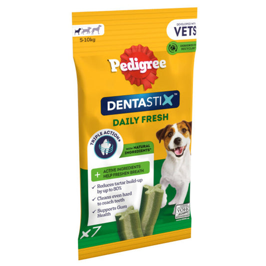 Pedigree Dentastix Fresh Daily Dental Chews Small Dogs 10 x 7 Sticks Pedigree