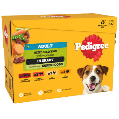 Pedigree Adult Mixed Selection in Gravy Pouches 100g x 12 x 4 Pedigree