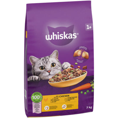 Whiskas Dry 1+ Chicken Cat Food 7kg Whiskas