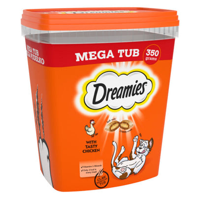 Dreamies Chicken Cat Treats Mega Tub 350g x 2 Dreamies