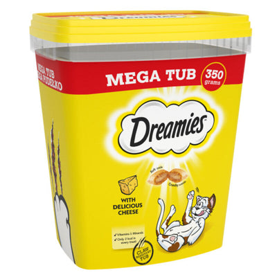 Dreamies Cheese Cat Treats Mega Tub 350g x 2 Dreamies