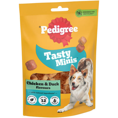 Pedigree Tasty Minis Chewy Cubes Chicken & Duck 130g x 8 Pedigree