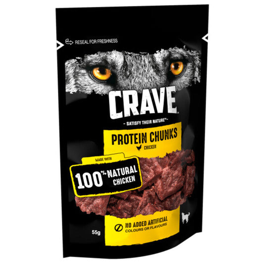 Crave Protein Chunks with Chicken 55g x 6 Crave