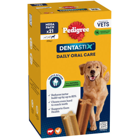 Pedigree Dentastix Daily Dental Chews Large Dog 4 x 21 Sticks Pedigree
