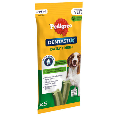 Pedigree Dentastix Fresh Daily Dental Chew Medium Dog 14 x 5 Sticks Pedigree