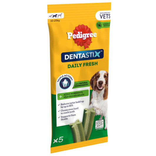 Pedigree Dentastix Fresh Daily Dental Chew Medium Dog 14 x 5 Sticks Pedigree