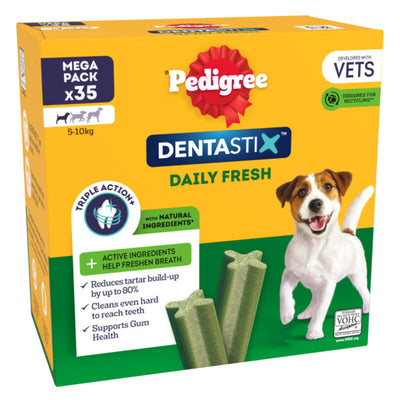 Pedigree Dentastix Fresh Daily Dental Chews Small Dog 4 x 35 Sticks Pedigree